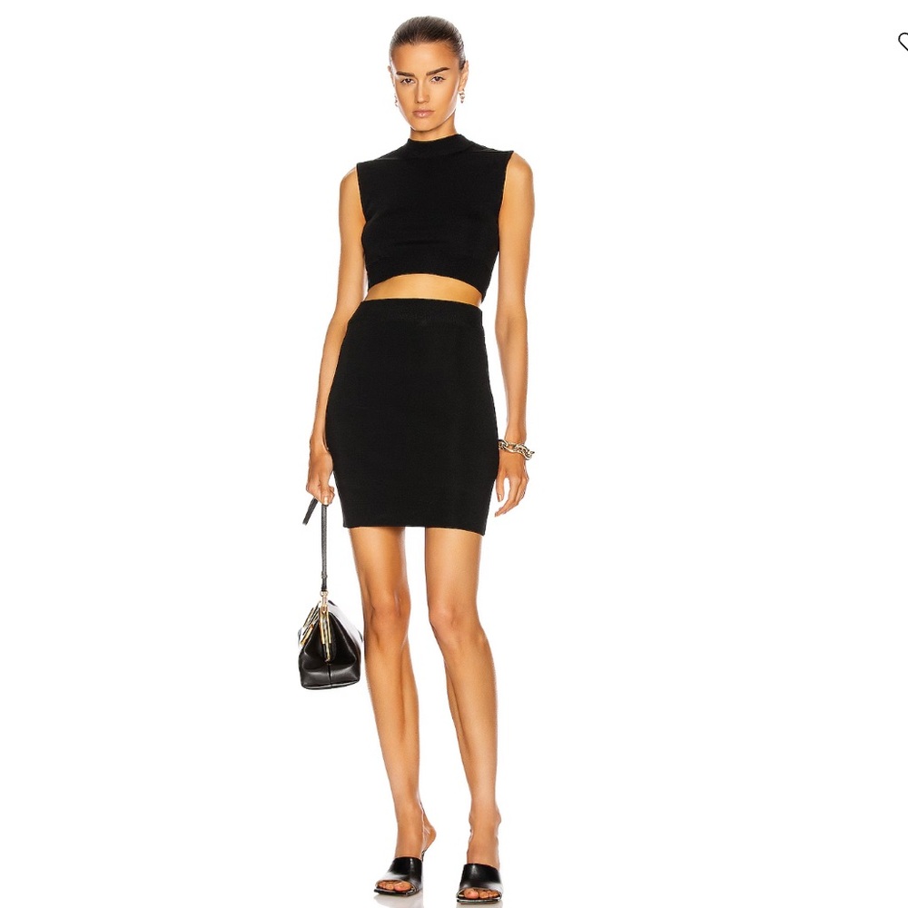 New Gauge81 Black Mao Sleeveless Cut Out Mock Turtleneck Mini Dress